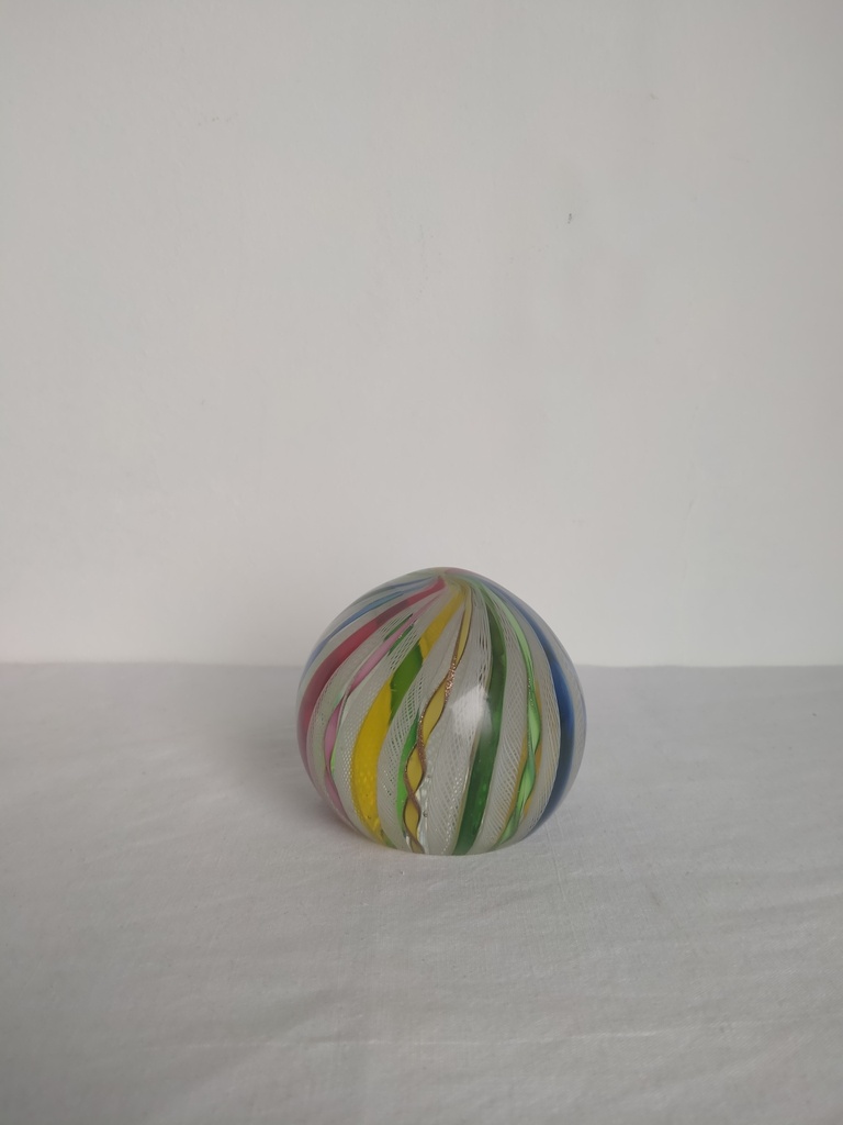 Sulfure Murano multicolore et filigrané