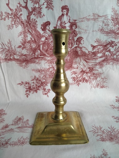 [A088] Flambeau en bronze / laiton XVIIe siècle Espagne 