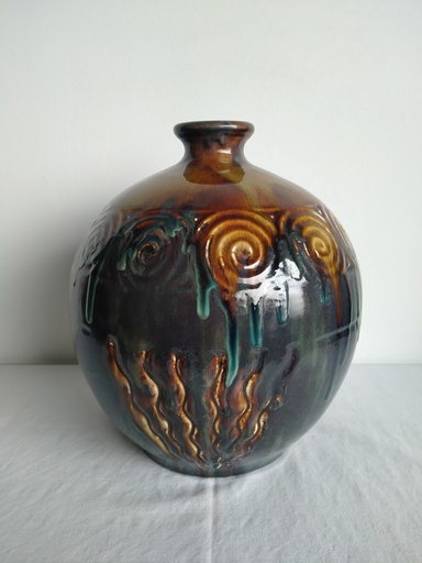 [A089] Pied de lampe en céramique Art Déco 