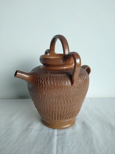 [A104] Gargoulette en grès de Beauvais ou Bonny grès émaillé et décoré