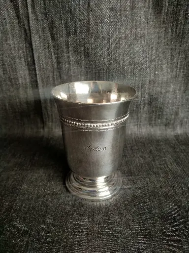 [24079] Timbale en métal argenté "Sixtine" orfèvrerie Christofle 