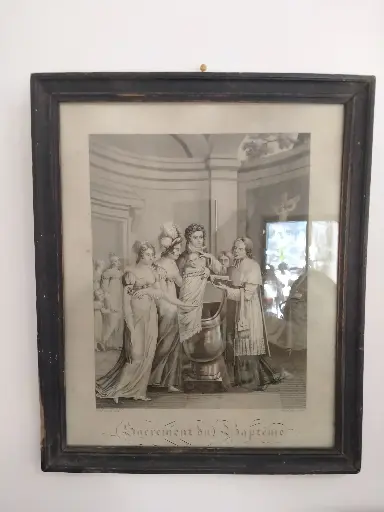 [26026] Gravure Sacrement du Baptême début XIXe siècle