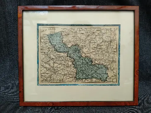 [26027] Gravure plan du Nord XIXe siècle 