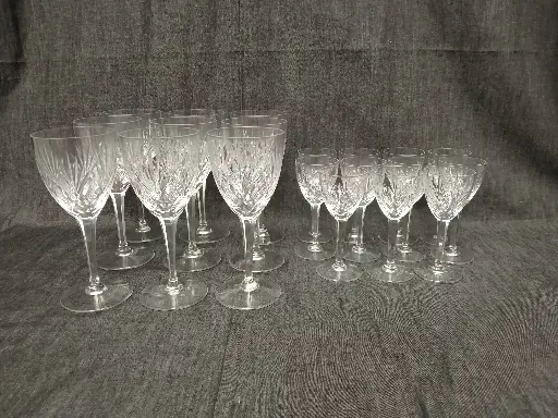 [26033] Service de verres en cristal de Lorraine 