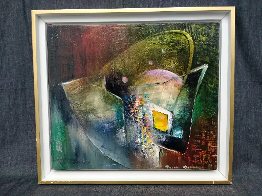 [26051/2] Peinture signée René Berthet n°16 