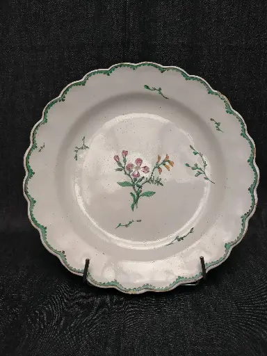 [26045] Assiette en faience de Marseille XVIIIe siècle