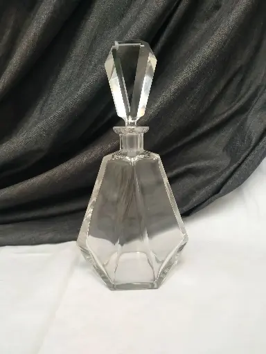 [26060] Carafe Art Déco en cristal taillé production Tchécoslovaque 