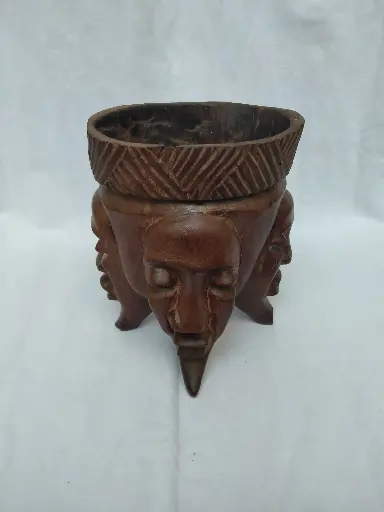 [26064] Mortier en bois massif Art Africain 