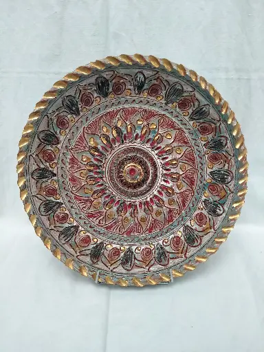 [26086] Céramique belge, Plat, Maîtrise de Nimy, Georges Destrebecq 