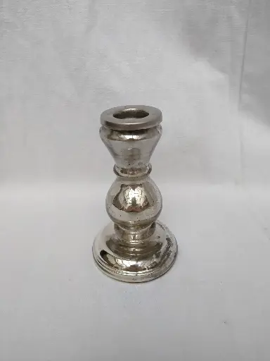 [26089] Petit bougeoir églomisé avec sa bobèche 