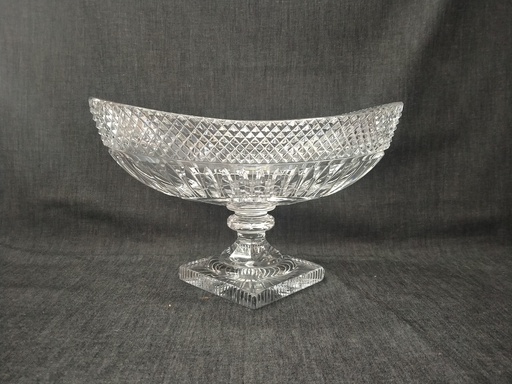 [23016] Coupe à fruit en cristal taillé, fin XIXe siècle, dans le goût de Saint-Louis / Baccarat