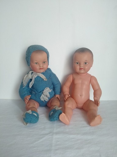 [A066/2] Paire de poupées baigneurs, Anel et Convert Moulin taille 35