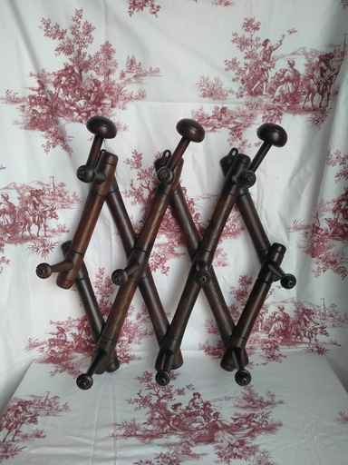 [23049] Porte manteau mural accordéon, imitation bambou Napoléon III