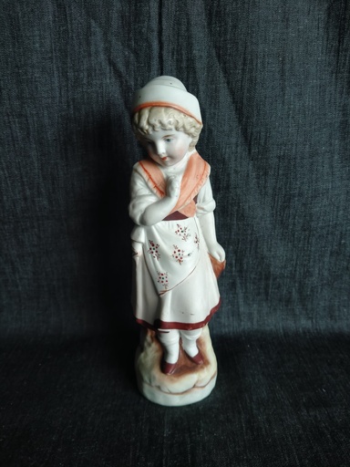 [24085] Personnage féminin en biscuit polychrome vers 1850