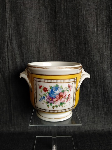 [A083] Rafraichissoir à verre en porcelaine de Paris milieu XIXe siècle