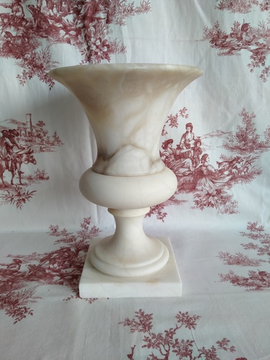 [25030] Vase médicis en marbre blanc 