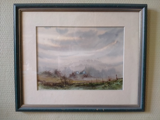 [24033/2] Aquarelle représentant un paysage signée Eric Laurent 