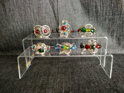 [25062/2] Ensemble de 6 ronds de serviette travail artisanal 