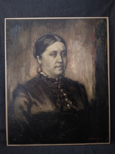 [A115] Portrait de Madame Claeys, signé Albert Claeys (école belge)