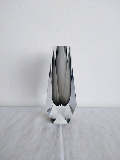 [A097] Vase soliflore Murano par Flavio Poli Sommerso