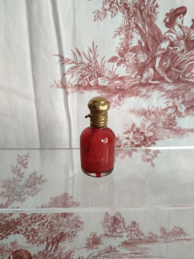 [25071/1] Flacon à sel en verre rouge XIXe siècle